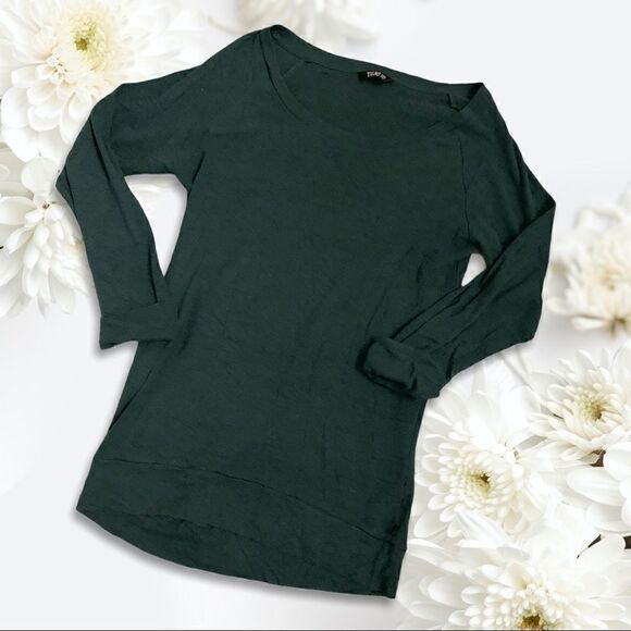 Aritzia TNA DEL-MAR Green Longsleeve Pullover with Rolled Cuffs - Picture 4 of 7